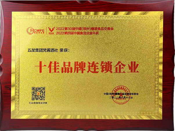 2022第30届中国（郑州）糖酒食品交易会-十佳品牌连锁企业