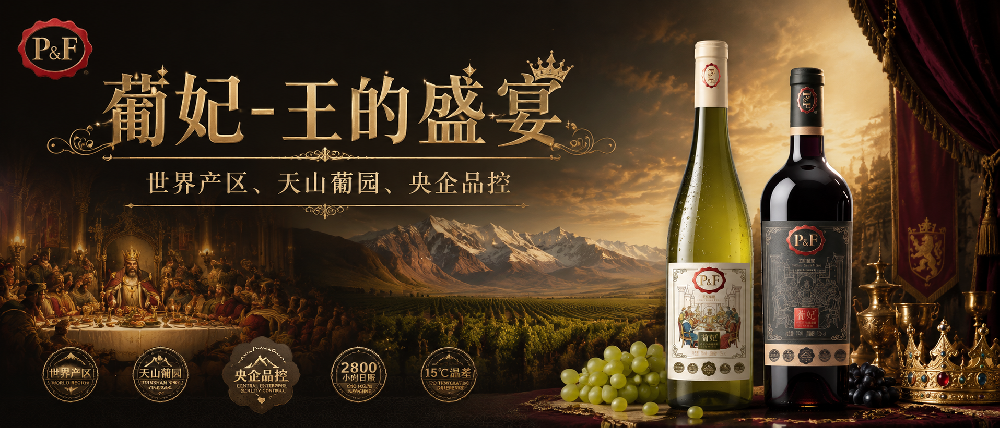 P&F，葡妃-王的盛宴，全球首发！天山葡园，国企制造，让世界爱上东方葡萄酒